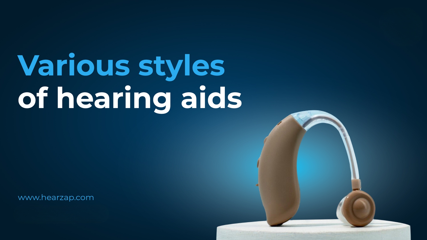 Various styles of Hearing Aids