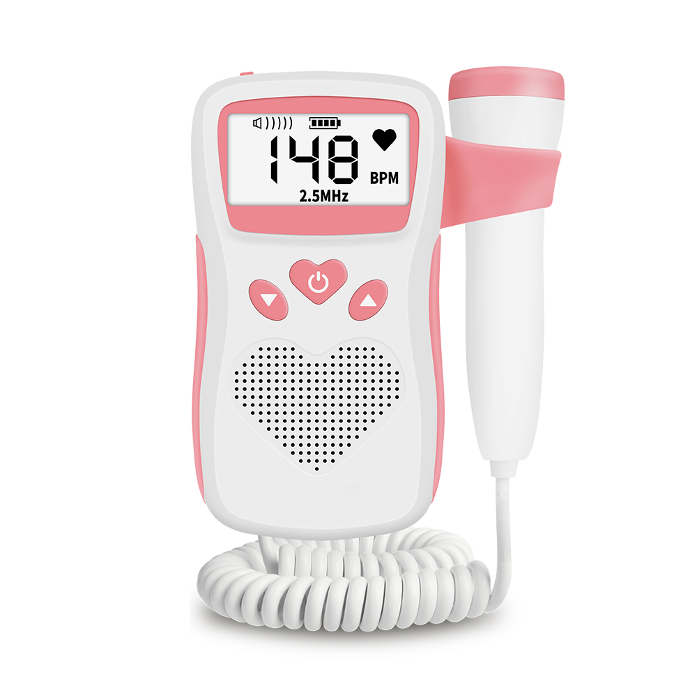 2.5 MHZ Fetal Heart Rate Detector Pregnant Pocket Doppler Baby Heart Monitor Fetal Doppler